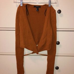 Burnt orange wrap crop top